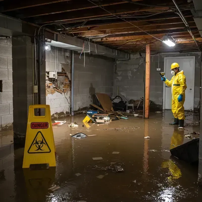 Flooded Basement Electrical Hazard in Irwin, SC Property